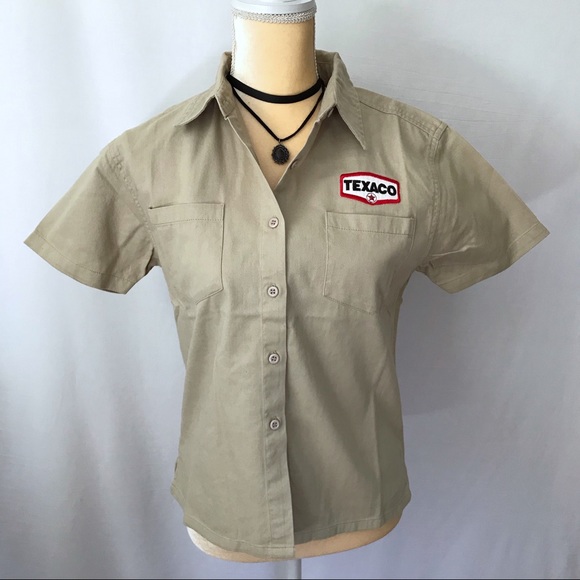 Vintage | Tops | Vintage Nwot Almost Legal Texaco Button Down Shirt ...